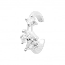 Bague d'oreilles Ear Cuff argent pierres en zirconium pas chere obrillant-bijoux
