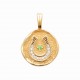 Pendentif Plaqué Or Fer à Cheval médaille et Zirconium pas cher obrillant-bijoux