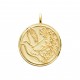 Pendentif médaille Plaqué Or Colombe porte bonheur pas cher obrillant-bijoux