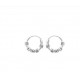 Créoles en argent 925 vieilli style bali 12 mm obrillant-bijoux