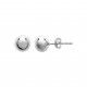 Puces d'oreilles en argent rhodié petite boule 8 mm obrillant-bijoux
