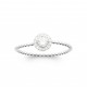Bague solitaire argent pierre ronde Oxyde de zirconium pas chère obrillant-bijoux
