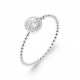 Bague solitaire argent pierre ronde Oxyde de zirconium pas chère obrillant-bijoux