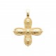 Pendentif croix ciselée gothique Plaqué Or style mixte pas cher obrillant-bijoux