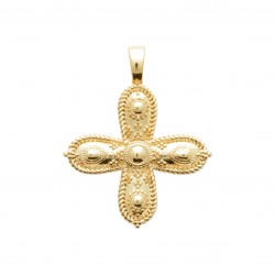 Pendentif croix ciselée gothique Plaqué Or style mixte pas cher obrillant-bijoux