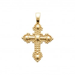 Pendentif croix ciselée gothique Plaqué Or style mixte pas cher obrillant-bijoux