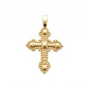 Pendentif croix ciselée en Plaqué Or religion
