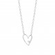 Collier coeur argent pierre en zirconium pas cher Obrillant-Bijoux