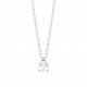Collier Argent pendentif pierre goutte en zirconium blanc pas cher Obrillant-Bijoux