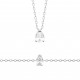 Collier Argent pendentif pierre goutte en zirconium blanc pas cher Obrillant-Bijoux