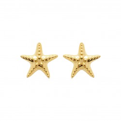 Boucles d'oreilles puces étoile de mer plaqué or pas chère obrillant-bijoux