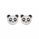 Boucles d'oreilles enfant en argent rhodié Koala en émail pas cher obrillant-bijoux