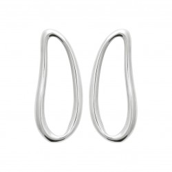 Boucles d'oreilles pendantes en argent 925 rhodié forme irrégulière pas chère obrillant-bijoux
