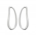 Boucles d'oreilles pendantes en argent 925 rhodié forme irrégulière