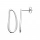 Boucles d'oreilles pendantes en argent 925 rhodié forme irrégulière pas chère obrillant-bijoux