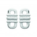 Boucles d'oreilles puces en Argent rhodié maillon ciselé