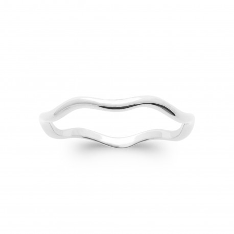 Bague alliance vague mixte en argent pas chère obrillant-bijoux