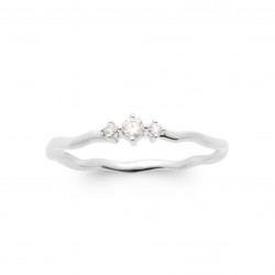 Bague fine en zirconium et argent pas chère Obrillant-bijoux
