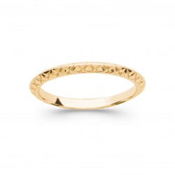 Alliance fineen plaqué or anneau ciselé 2 mm Obrillant-bijoux