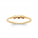 Bague plaqué or petites boules stylisées