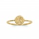 Bague Plaqué Or pastille ronde martelée pas chère obrillant-bijoux