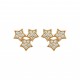 Puces d'oreilles plaqué or étoiles pavé en zirconium blanc pas chère obrillant-bijoux