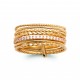 Bague semainier en plaqué or avec 7 anneaux dont un en zirconium blanc pas chère Obrillant-Bijoux