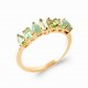 Bague plaqué or joaillerie pavé pierres cristal vert pas chère obrillant-bijoux