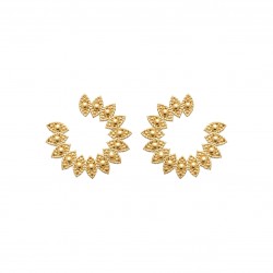 Boucles d'oreilles pendantes plaqué or anneaux oeil pas chère obrillant-bijoux