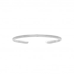 Bracelet Jonc en Argent massif maille ciselée pas cher obrillant-bijoux