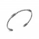 Jonc homme argent monture torsadée pas cher obrillant-bijoux