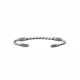 Jonc homme argent monture torsadée pas cher obrillant-bijoux