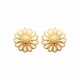 Boucles d'oreilles Puces Plaqué Or Fleurs ajourées pas chère Obrillant-Bijoux