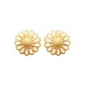 Boucles d'oreilles Puces Plaqué Or fleur ajourée
