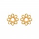 Boucles d'oreilles Puces Plaqué Or Fleurs dentelle pas chère Obrillant-Bijoux