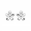 Boucles d'oreilles Puces Argent 925/000 Rhodié petites fleurs