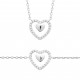 Collier Femme Argent Motif Coeur Zirconium Blanc|Livraison Gratuite – Obrillant-Bijoux