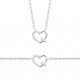 Collier Argent Motif Coeur Zirconium Blanc|Livraison Gratuite – Obrillant-Bijoux