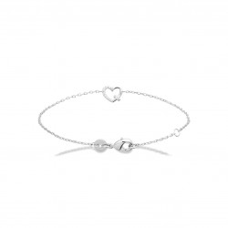 Bracelet coeur Argent pierres en zirconium pas cher Obrillant-Bijoux