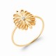Bague Fleur Plaqué Or pierre Oxyde de zirconium pas chère - Obrillant-Bijoux