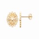 Boucles d'oreilles Fleurs dentelle Plaqué or Oxydes de zirconium pas chères Obrillant-Bijoux