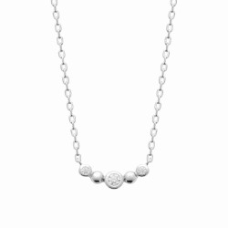Collier argent rhodié pierres serties clos en zirconium pas cher obrillant-bijoux