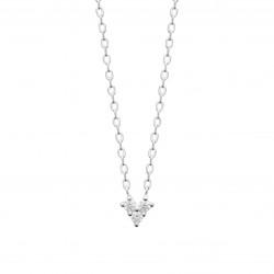 Collier Argent pendentif triangle pierres Oxydes De Zirconium pas cher obrillant-bijoux