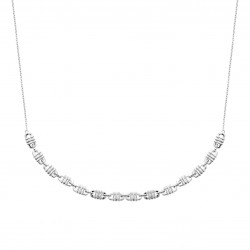 Collier maillons stylisés en argent pas cher obrillant-bijoux