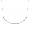 Collier en argent maillons stylisés