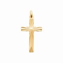 Pendentif Croix Religieuse en Plaqué Or Ciselé – Signe de Foi Raffiné | Obrillant-Bijoux