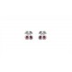 Boucles d'oreilles enfants puces en argent 925/000 cerises en émail rouge obrillant-bijoux