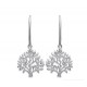 Boucles d'oreilles pendantes argent 925/000 rhodié arbre de vie fermoir crochets obrillant-bijoux