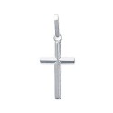 Pendentif argent 925/1000 rhodié petite croix ciselée signe religion