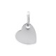 Pendentif argent massif 925/1000 petit coeur plat mode
